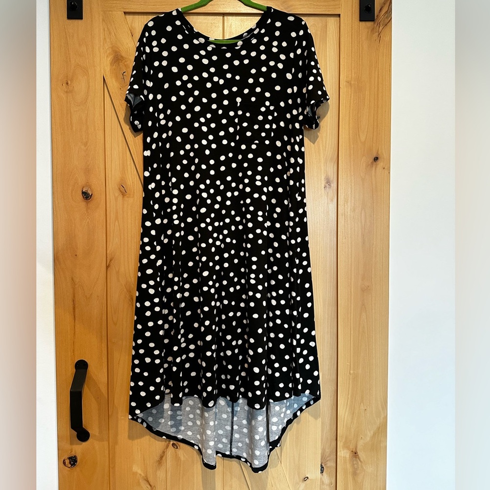 LulaRoe black-and-white polka dot dress